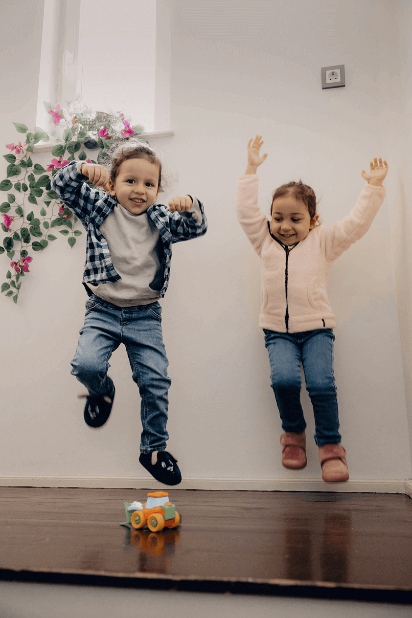 Kids enjoying active movement together